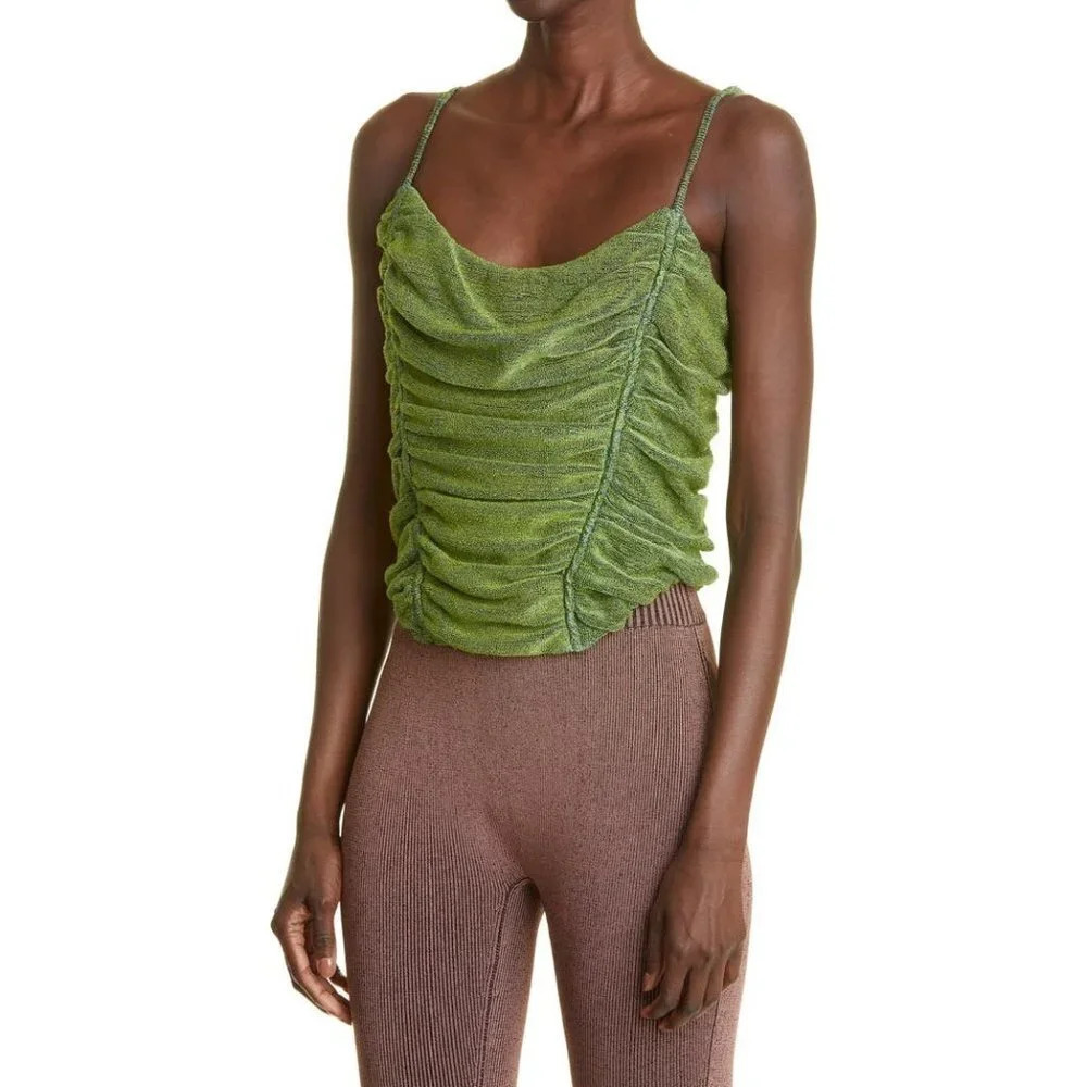 NWT ISA BOULDER Ruched Sculpture Top-sz Large